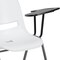 Flash Furniture White Ergonomic Shell Chair with Left Handed Flip-Up Tablet Arm, PK5 5-RUT-EO1-WH-LTAB-GG - alternate 10